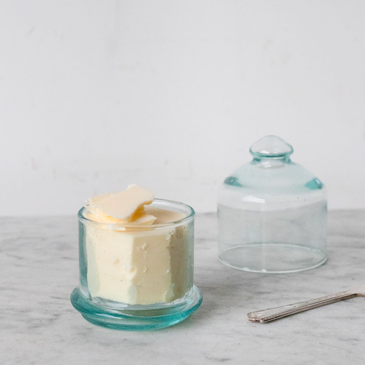 Elsie Green Moroccan Glass Butter Keeper