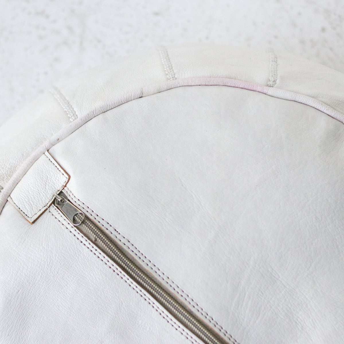 Moroccan Leather Pouf - elsie green - Furniture