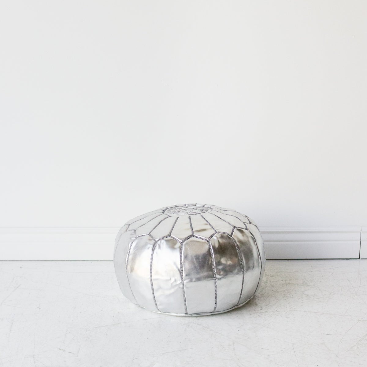 Moroccan Leather Pouf - elsie green - Furniture