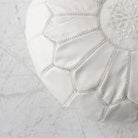 Moroccan Leather Pouf - elsie green - Furniture
