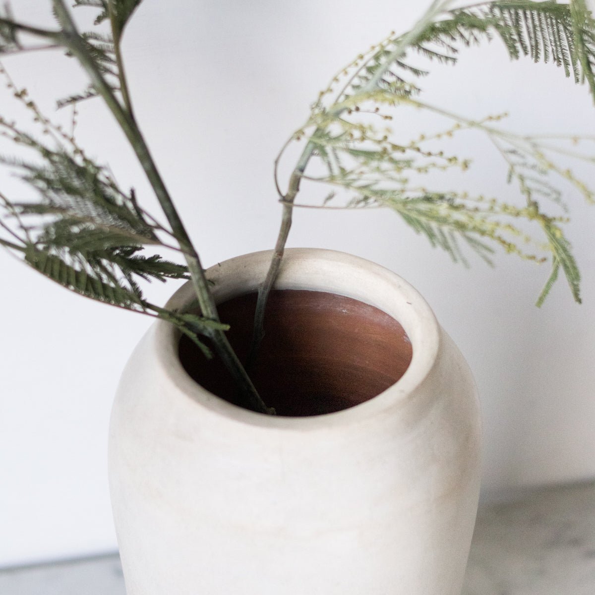 Moroccan Tadelakht | Tall Mustard Pot - elsie green - Decor