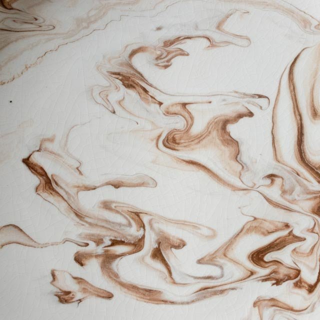 Moroccan Terra Cotta Platter with Marble Glaze - elsie green - the french kitchen
