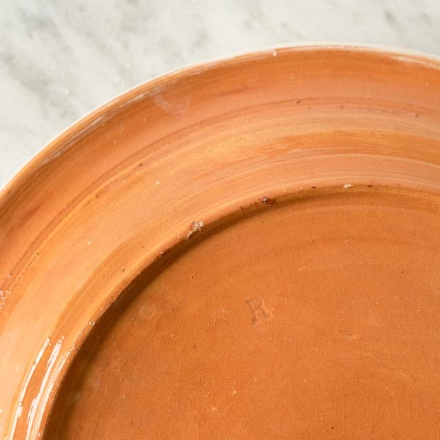 Moroccan Terra Cotta Platter with Marble Glaze - elsie green - the french kitchen