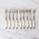 Mother of Pearl Dessert Fork Set of 9 - elsie green - the french kitchen