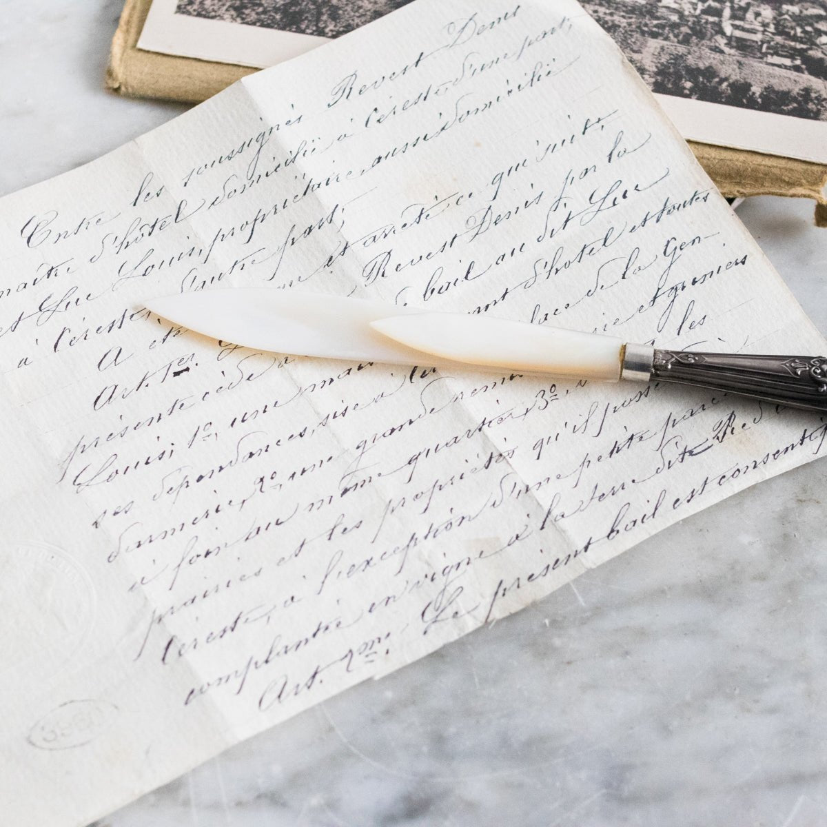 Mother Of Pearl Letter Opener - elsie green - Decor