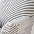 Napoleon III Arm Chair | Black Ticking - elsie green - furniture
