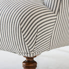 Napoleon III Arm Chair | Black Ticking - elsie green - furniture