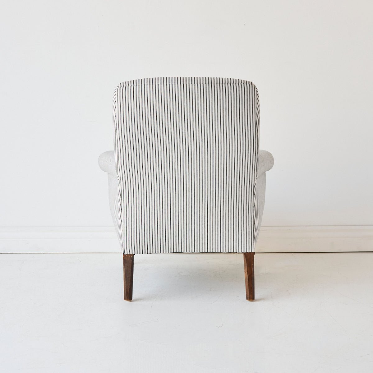 Napoleon III Arm Chair | Black Ticking - elsie green - furniture