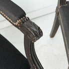 Napoleon III Linen Arm Chair - elsie green - furniture