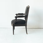 Napoleon III Linen Arm Chair - elsie green - furniture