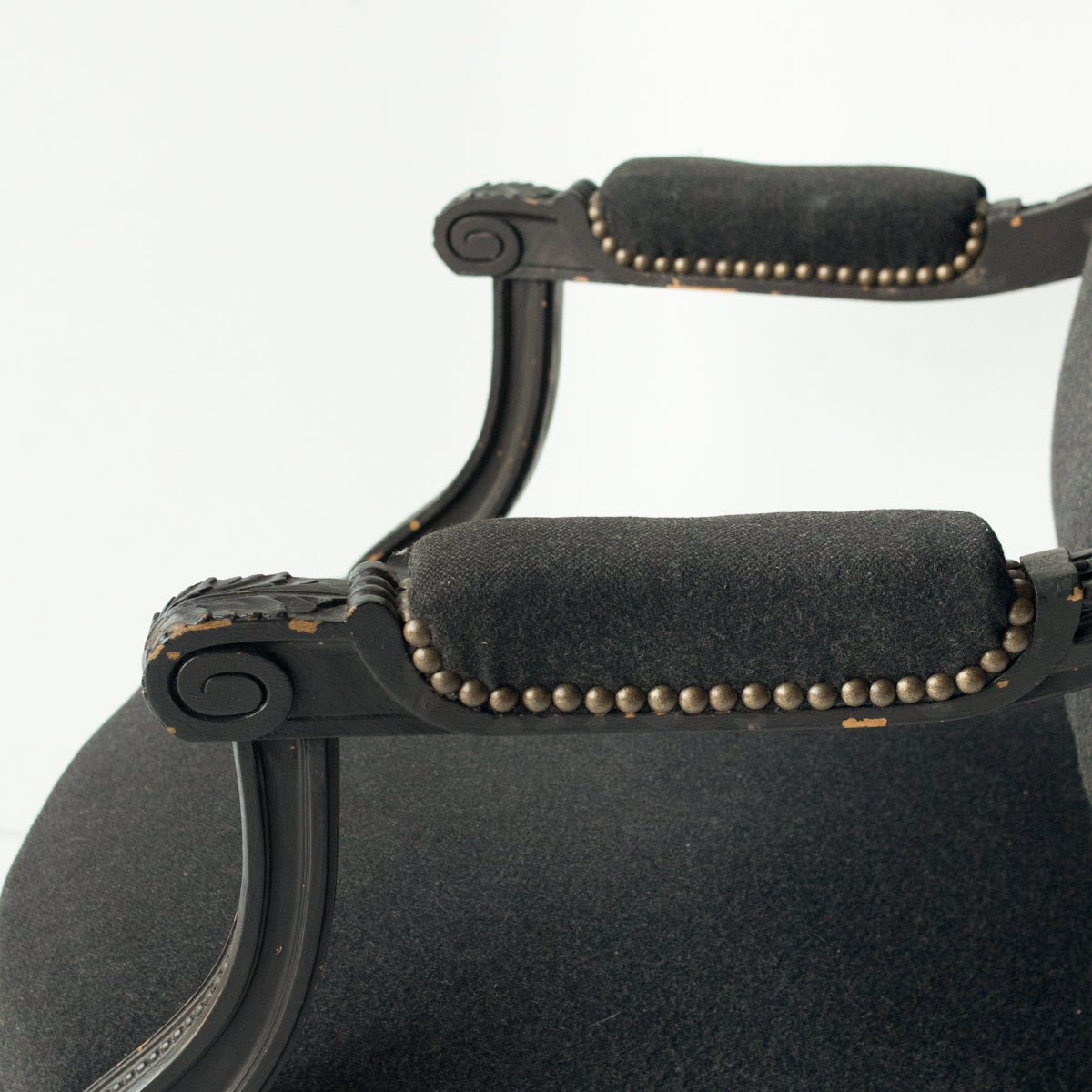 Napoleon III Linen Arm Chair - elsie green - furniture