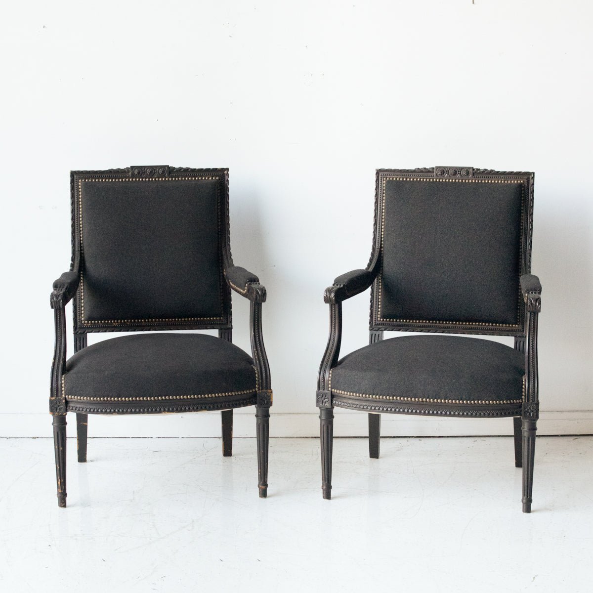 Napoleon III Linen Arm Chair - elsie green - furniture