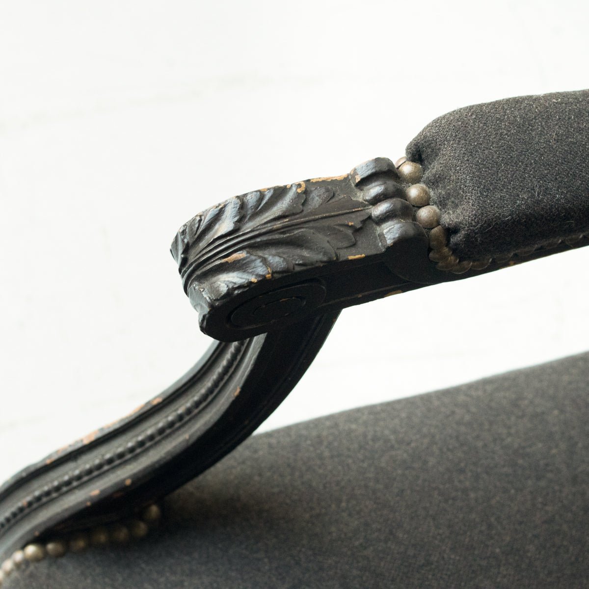 Napoleon III Linen Arm Chair - elsie green - furniture