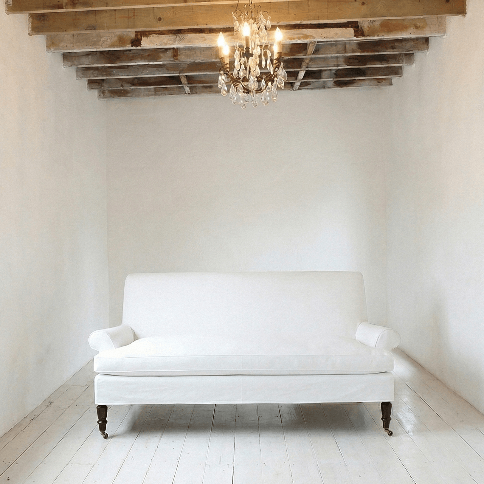 Napoleon Slipcovered Loveseat - elsie green - furniture