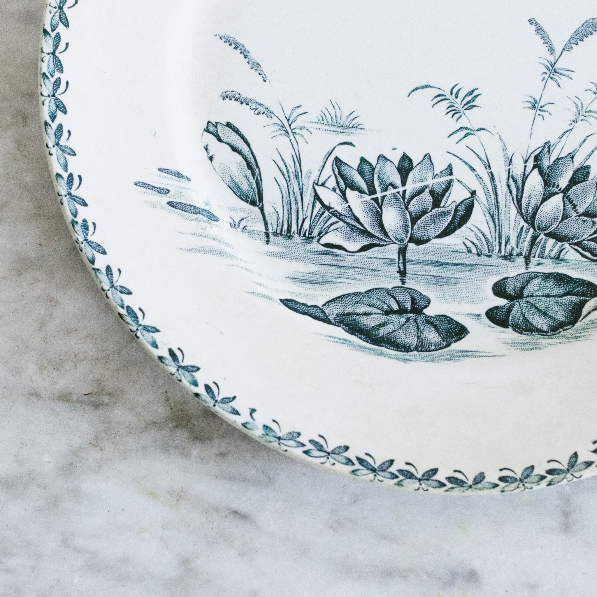 Nenuphar Transferware Plate Set Of 8 - elsie green - The French Kitchen