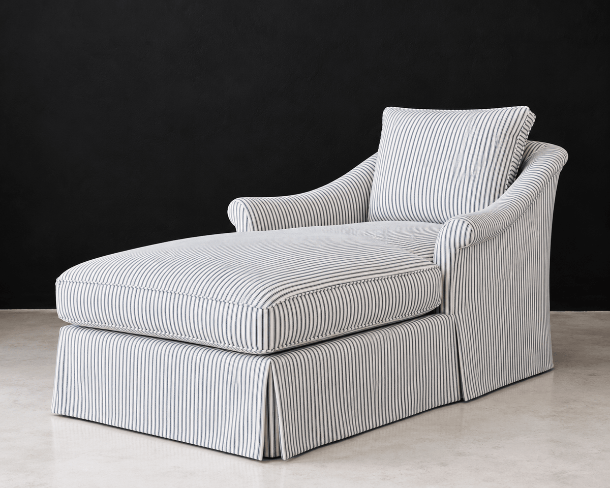Newport Upholstered Chaise - elsie green - furniture