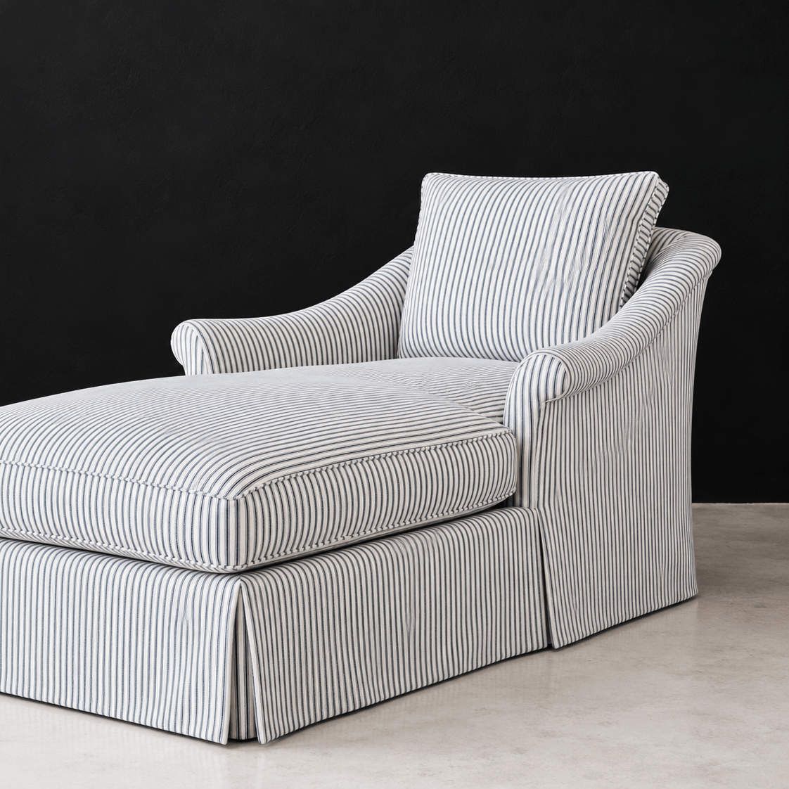 Newport Upholstered Chaise - elsie green - furniture
