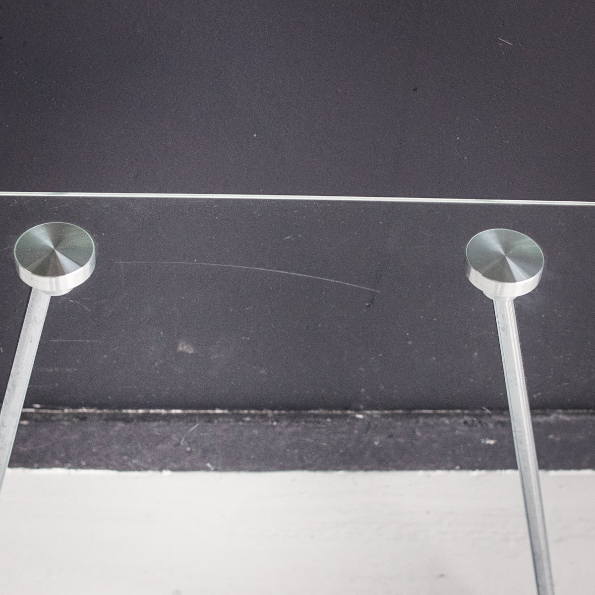 Nickel & Glass Side Table - elsie green - furniture