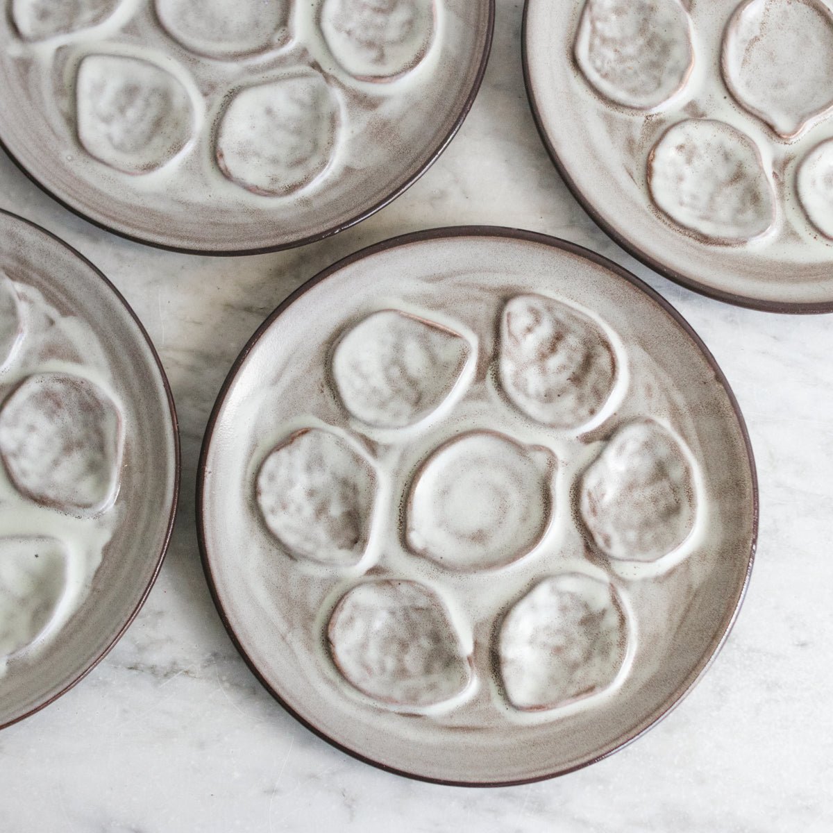 Niderviller Stoneware Oyster Plate Set Of 5 - elsie green - The French Kitchen