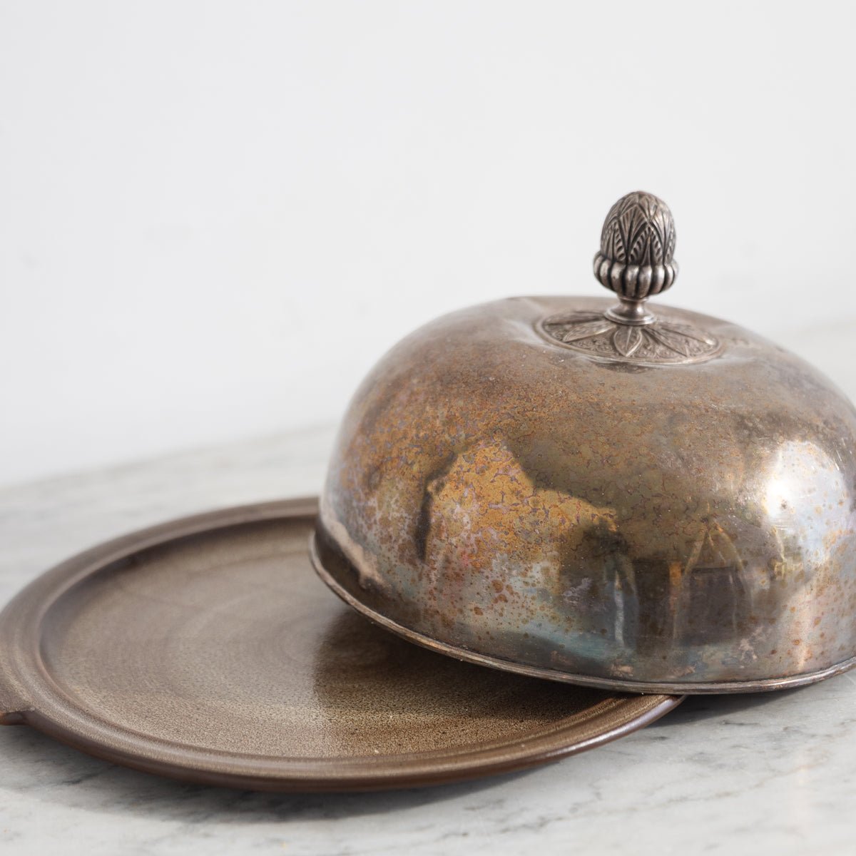 Niderviller Tolède Stoneware Platter with Hotel Silver Platter - elsie green - the french kitchen