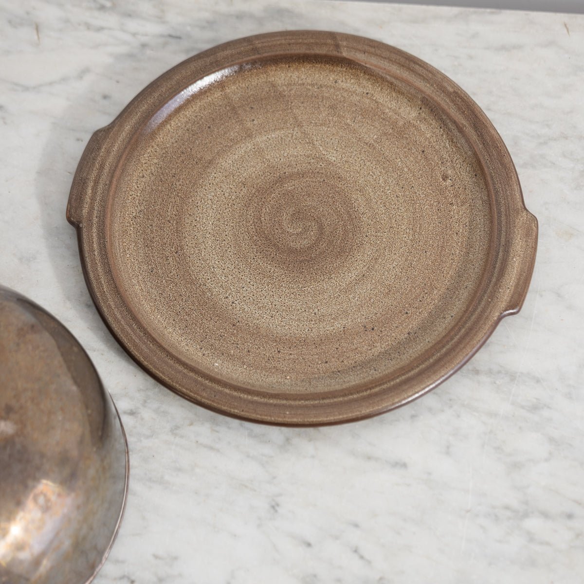 Niderviller Tolède Stoneware Platter with Hotel Silver Platter - elsie green - the french kitchen
