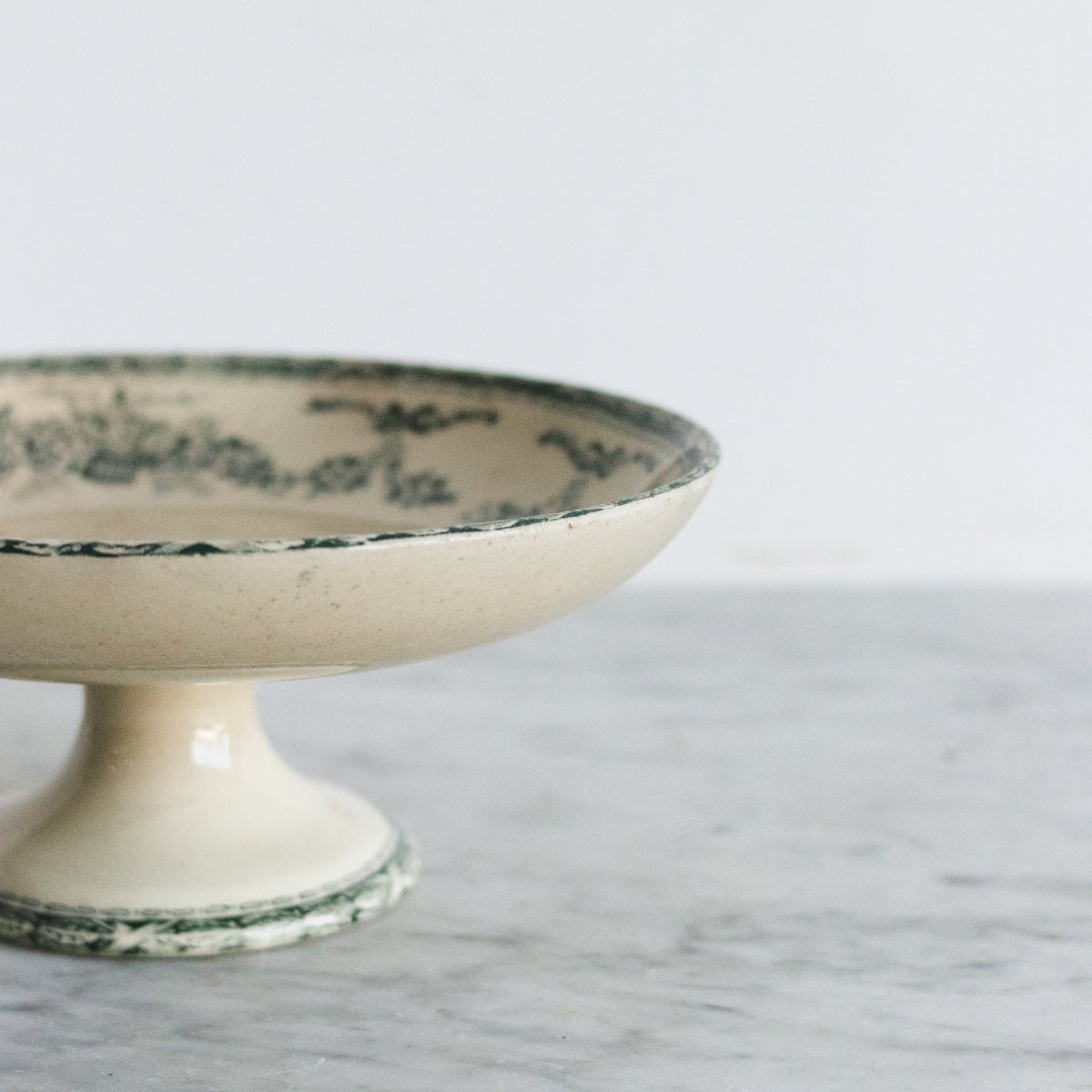 Ninon Transferware Pedestal Bowl - elsie green - the french kitchen