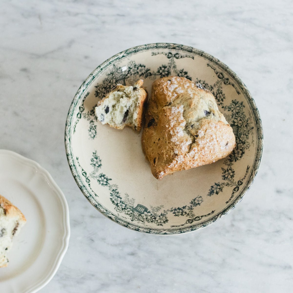 Ninon Transferware Pedestal Bowl - elsie green - the french kitchen
