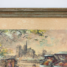 Notre Dame with Bouquinistes Watercolor Painting - elsie green - art