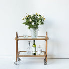 Oak Bar Cart - elsie green - furniture