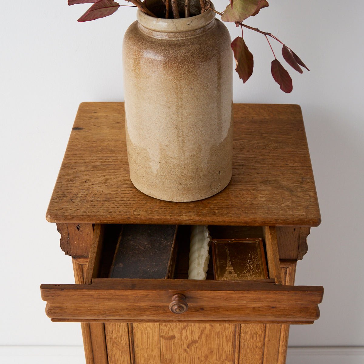 Oak Bedside Table - elsie green - furniture