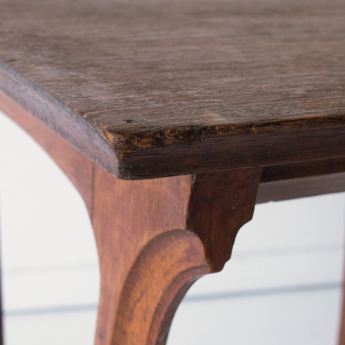 Oak Bistro Table with Brass Stretcher - elsie green - furniture