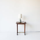 Oak Bistro Table with Brass Stretcher - elsie green - furniture