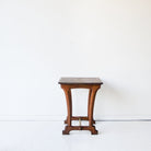 Oak Bistro Table with Brass Stretcher - elsie green - furniture
