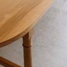 Oak Oval Farm Table - elsie green - Custom Furniture