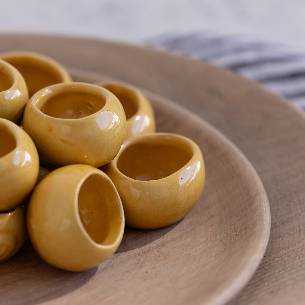 Ochre Escargot Pot Set of 8 - elsie green - the french kitchen