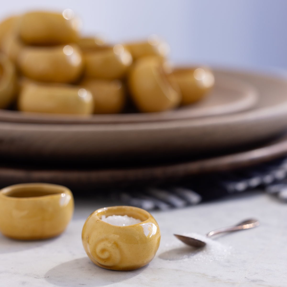 Ochre Escargot Pot Set of 8 - elsie green - the french kitchen