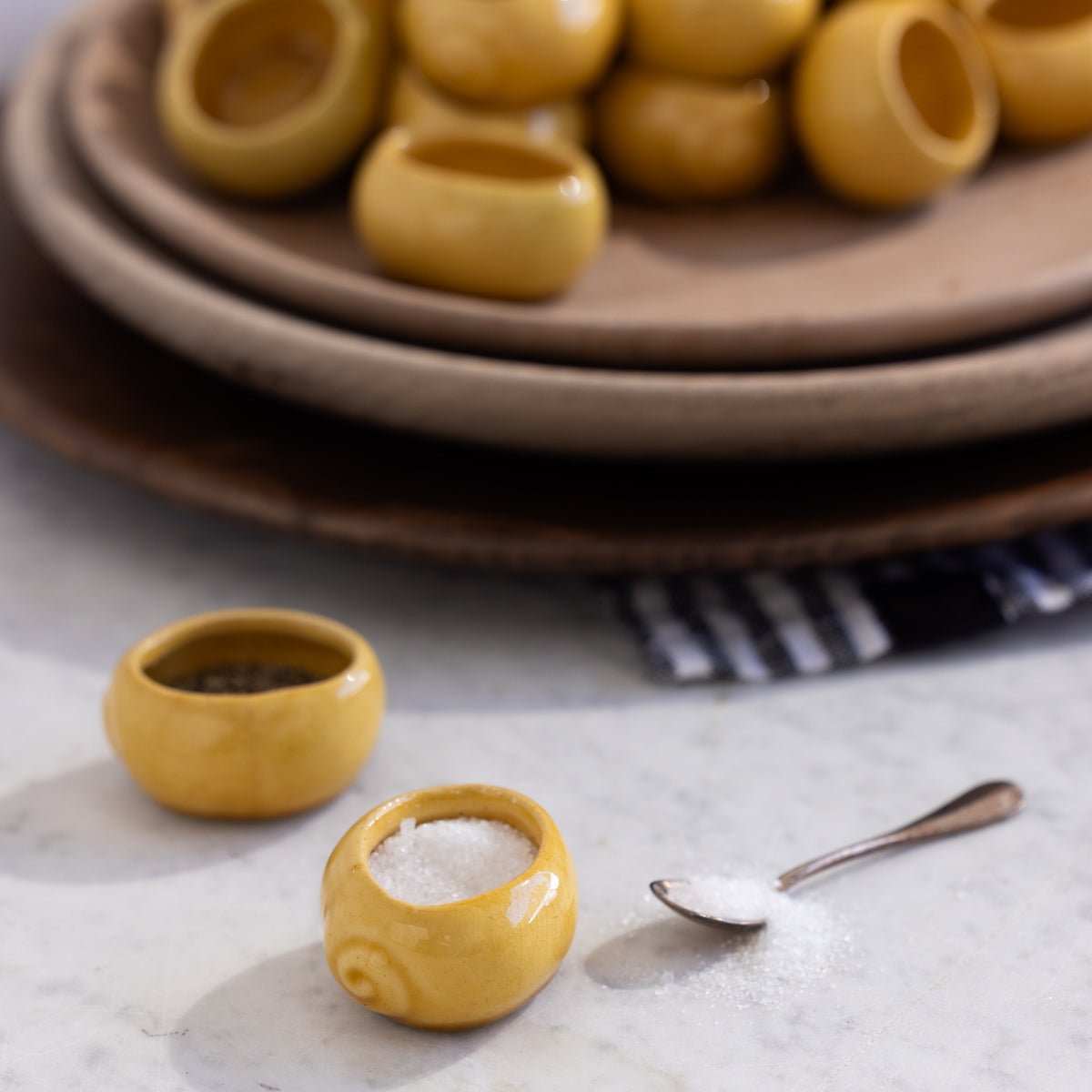 Ochre Escargot Pot Set of 8 - elsie green - the french kitchen