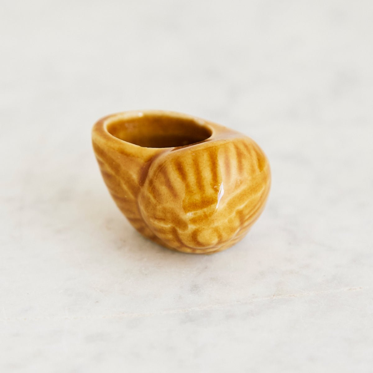 Ochre Stoneware Escargot Pot Set Of 7 - elsie green - French Kitchen
