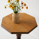 Octagonal Pedestal Side Table - elsie green - furniture