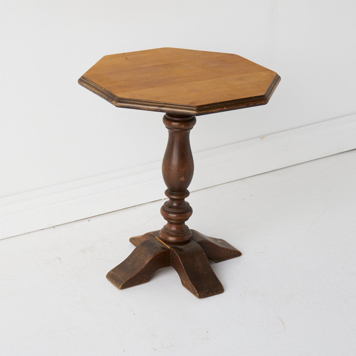 Octagonal Pedestal Side Table - elsie green - furniture