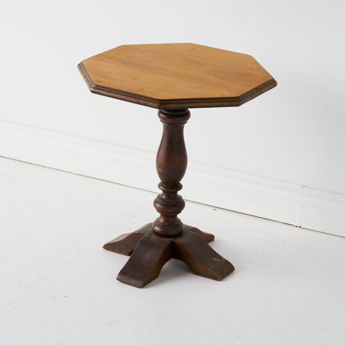 Octagonal Pedestal Side Table - elsie green - furniture