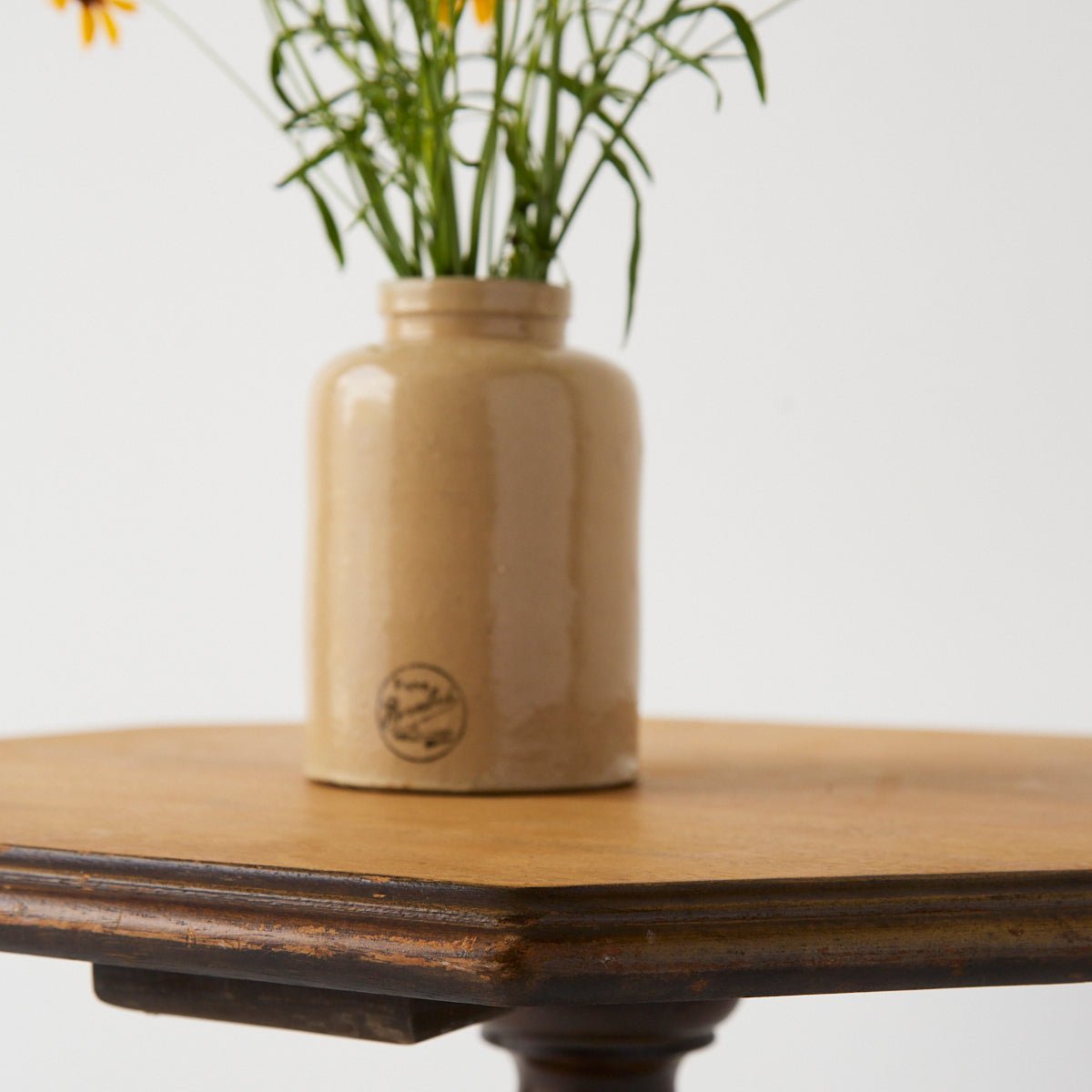 Octagonal Pedestal Side Table - elsie green - furniture