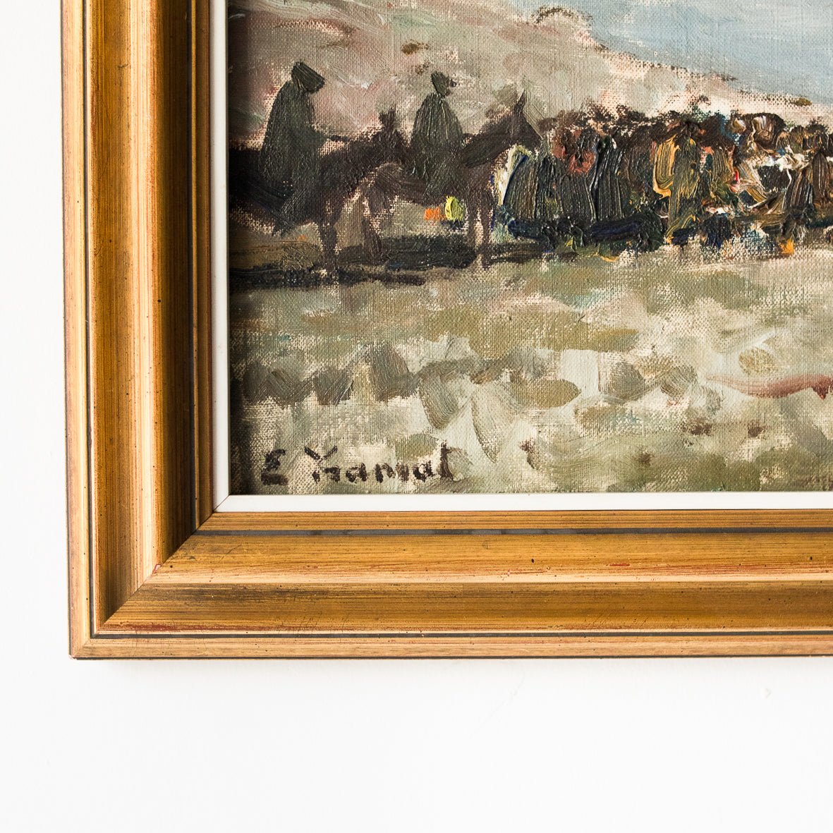 Oil Painting With Men On Horseback (Landscape Oil Painting) - elsie green - Art