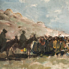 Oil Painting With Men On Horseback (Landscape Oil Painting) - elsie green - Art