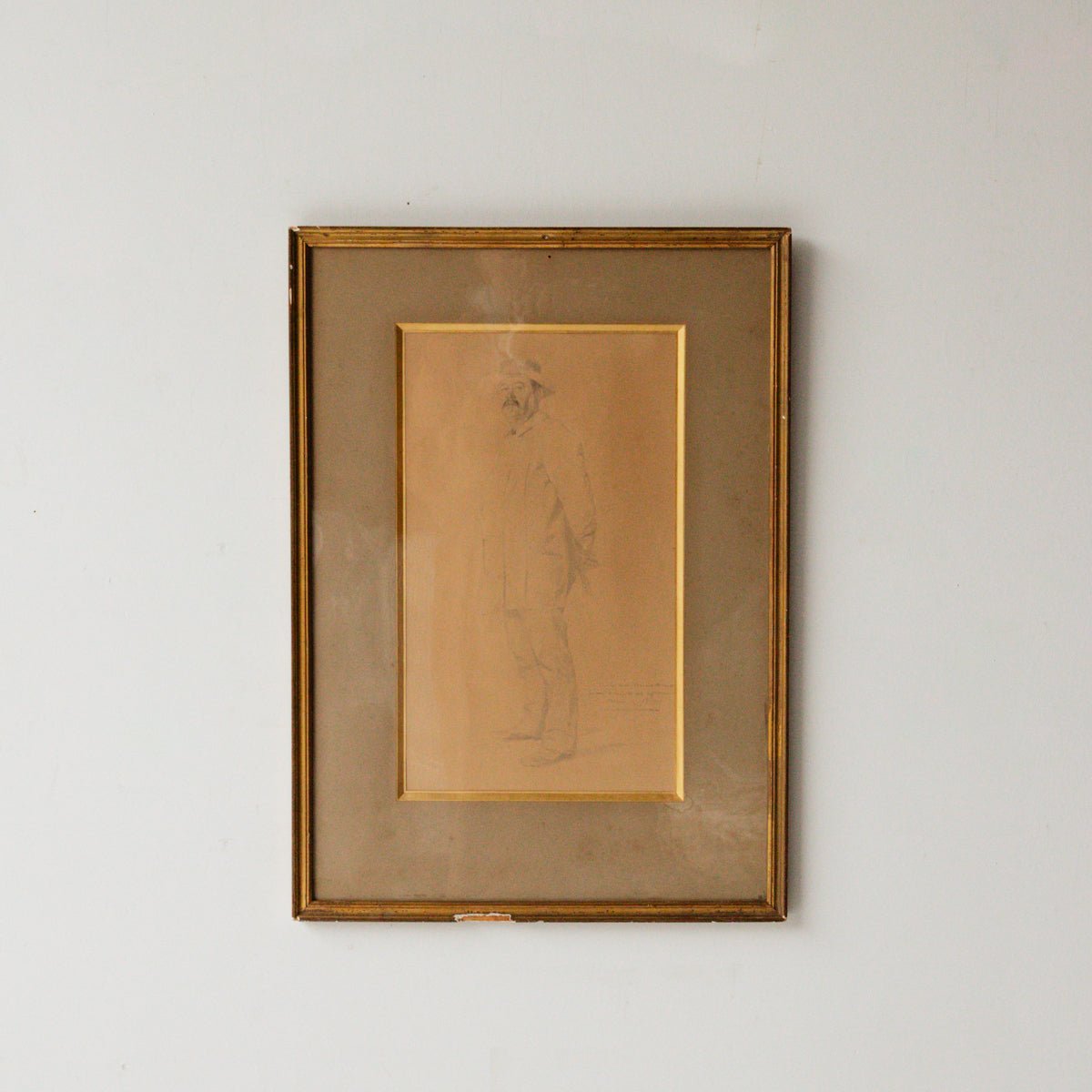 Oncle Georges Pencil Drawing - elsie green - art