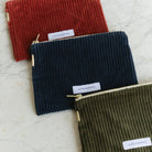 Organic Cotton Velvet Pouch - elsie green - textiles