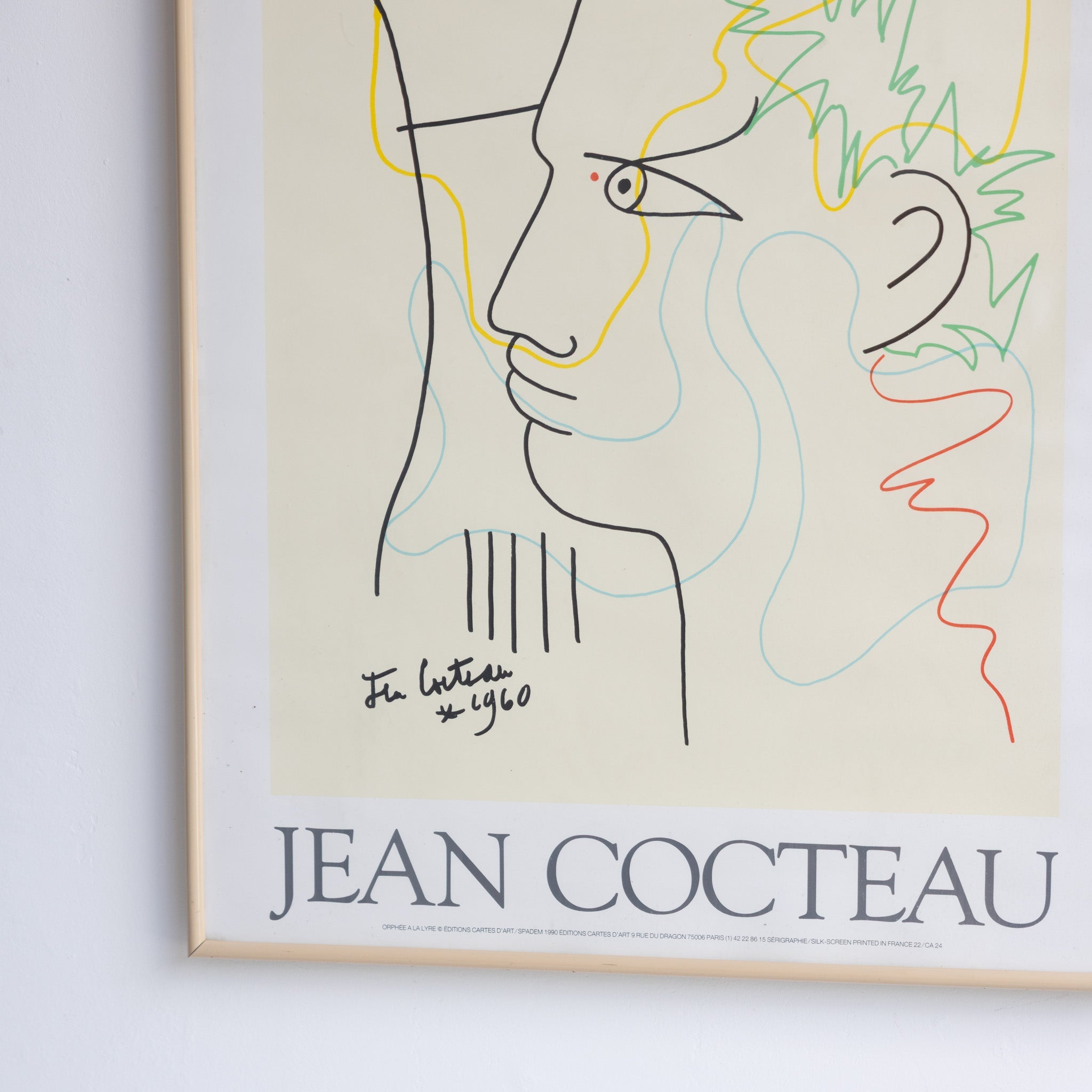 Orpheus with a Lyre Print | Jean Cocteau - elsie green - art