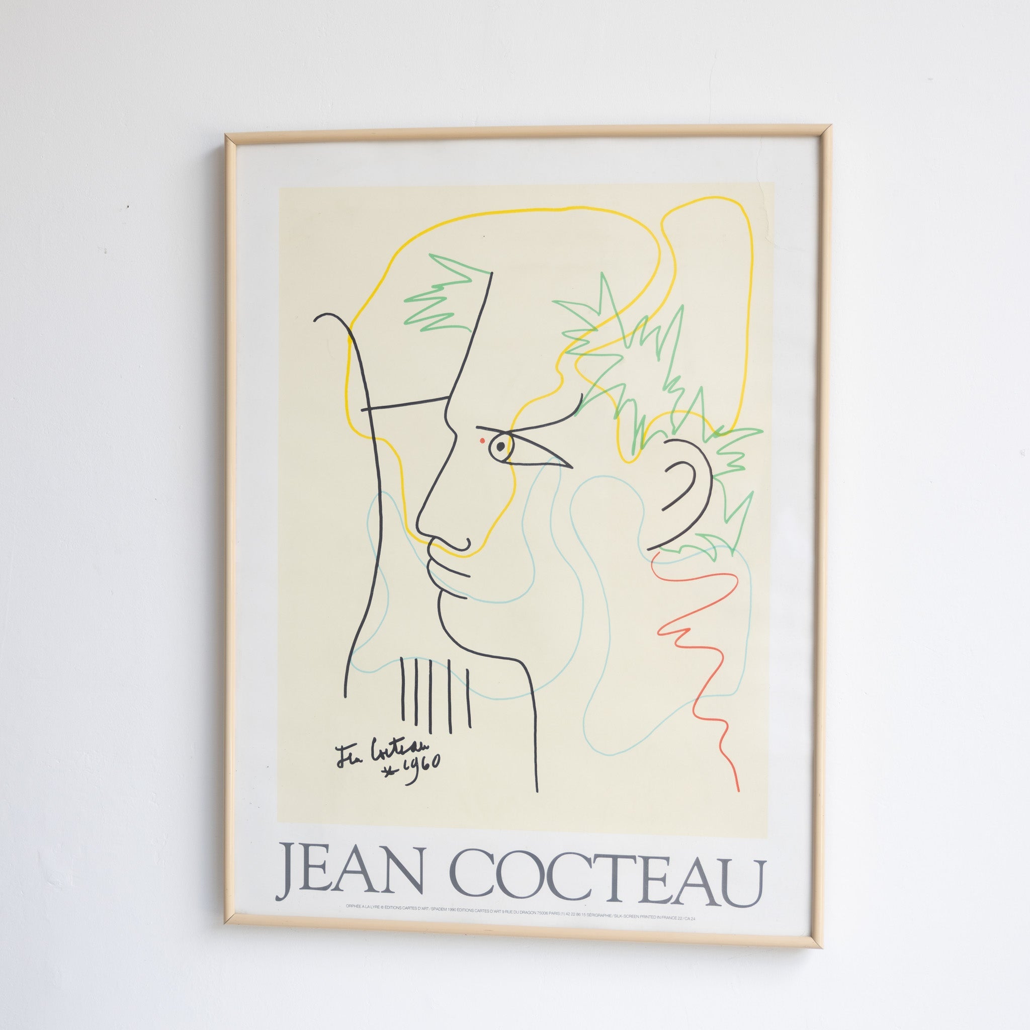 Orpheus with a Lyre Print | Jean Cocteau - elsie green - art
