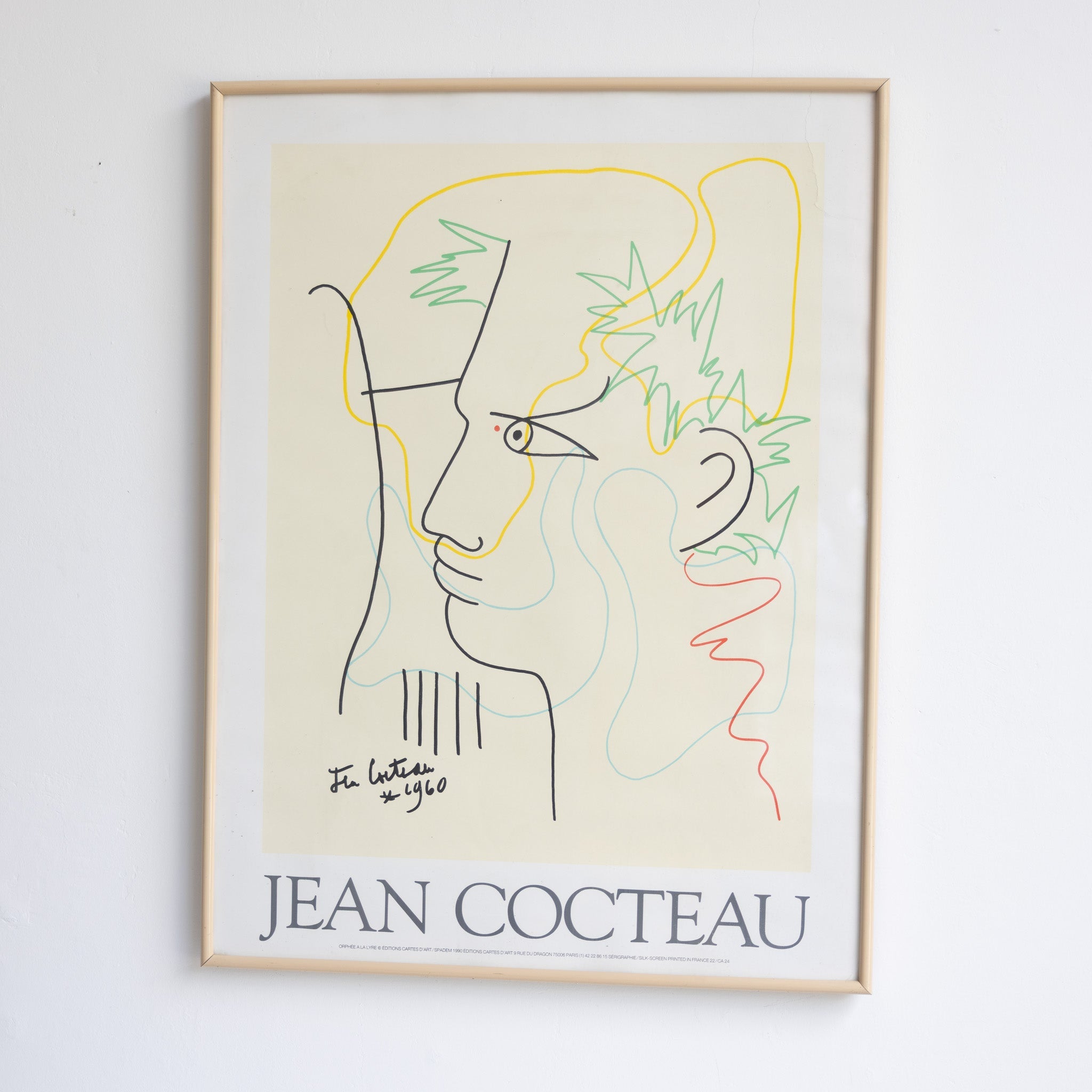 Orpheus with a Lyre Print | Jean Cocteau - elsie green - art