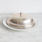 Oval Hotel Silver Dome And Porcelain Platter - elsie green - The French Kitchen